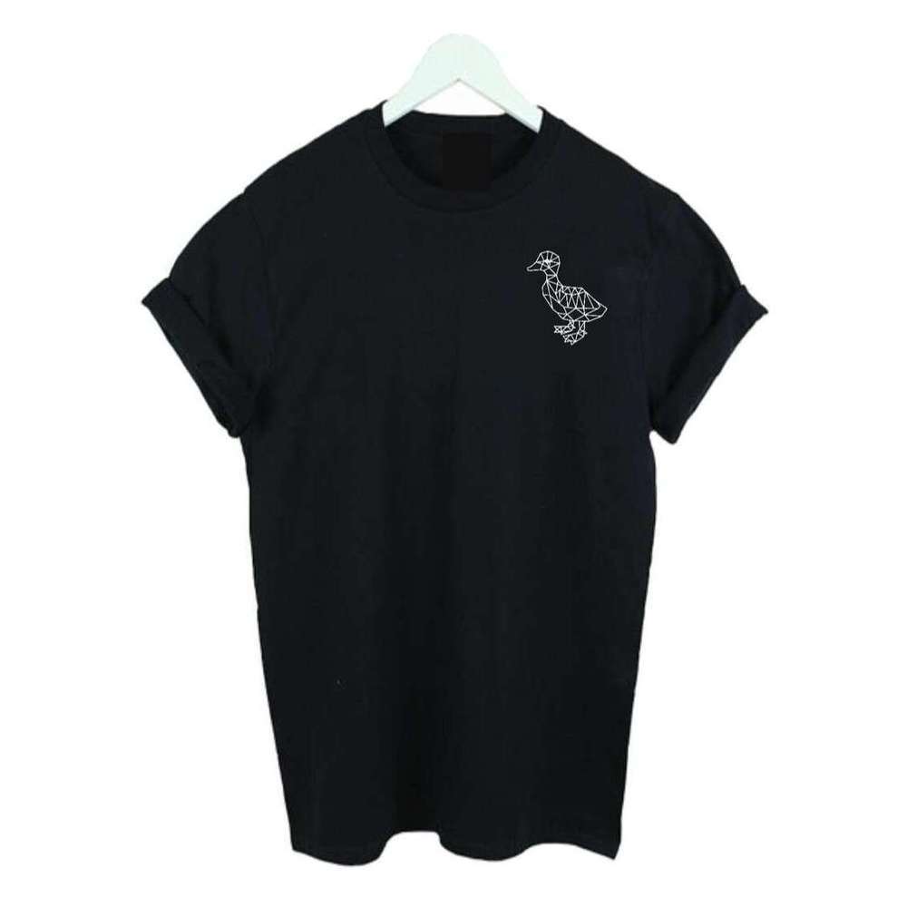 Duck Geometric Retro Cartoon Unisex Graphic T-Shirt